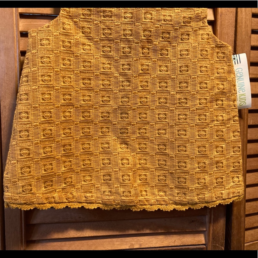 Oshkosh Autumn Yellow Brocade Top Sleeveless Top/Tunic - Picture 6 of 12